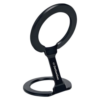 DGG MagSafe 可折疊雙環手機支架, 金屬黑, 1個