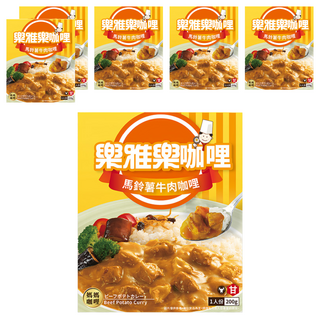 樂雅樂 馬鈴薯牛肉咖哩 200g 經典日式風味, 6盒