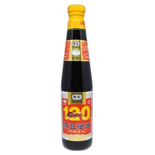 黑龍 秋菊級黑豆蔭油 清油，100%純黑豆日曝120天精釀, 400ml, 1瓶