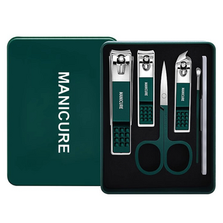 Salimsok 攜帶式指甲剪6件組, 綠色, 1組