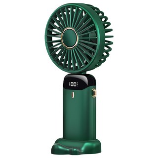智能顯示usb風扇 5段風速 10000mah高續航,綠色, N15