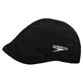 Speedo 成人尼龍泳帽 Polyester, 舒適貼身，快速乾燥，多種顏色選擇, ONE-SIZE, 黑色, 1個