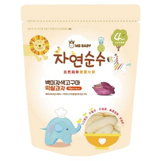 MB BABY 萌寶寶 大米餅 4個月以上, 紫地瓜, 20g, 1包