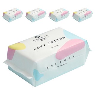 保柔 洗臉巾 100張 5包, 珍珠款, 1組
