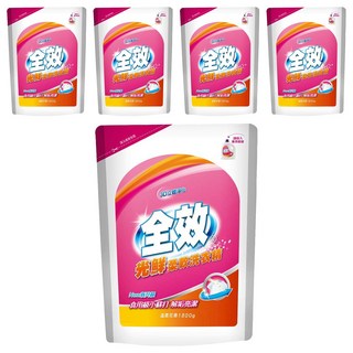 毛寶 全效光鮮柔軟洗衣精 補充包 溫柔花香, 1.8kg, 5包