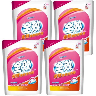 毛寶 全效光鮮柔軟洗衣精 補充包 溫柔花香, 1.8kg, 4包