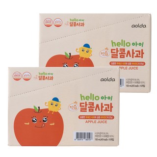 aolda 孩童香甜蘋果汁, 100ml, 20包