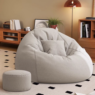 Inart 高級豆袋沙發，不含腳凳 70 x 80cm, 淺灰色