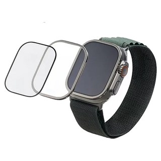 imos 藍寶石鋁合金框手錶保護貼 霧面黑框, 透明, 1組