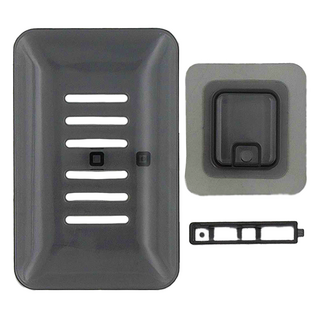 E.dot 水晶鏤空瀝水肥皂架 黑色 13.5x8.6cm, 1個