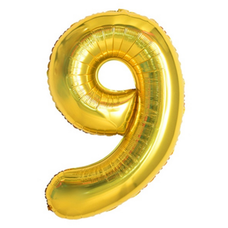 Make&Fun Balloons 32吋佈置數字氣球, 數字9 金色, 1個