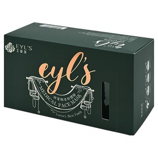 EYL'S 艾爾絲 醫用口罩 未滅菌, 松綠色, 30片, 1盒