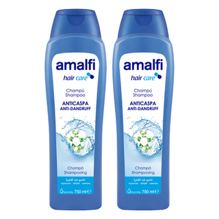 amalfi 油頭BYEBYE 淨化頭皮洗髮精 油性&易生屑髮專用 舒緩頭皮 不含矽靈 100%歐洲製造, 750ml, 2瓶