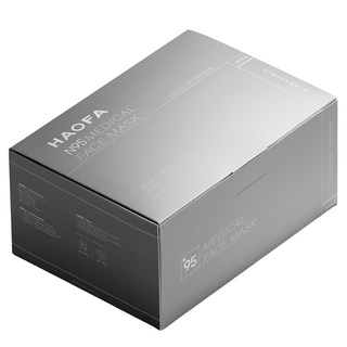 HAOFA N95立體醫療口罩 氣密型 M, 30片, 1組, 裸杏粉