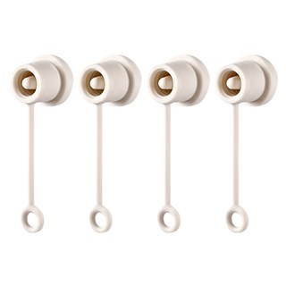 FaSoLa 簡約防塵 防漏矽膠吸管套 通用款, 白色, 2組