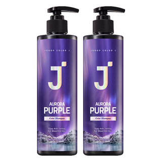 J'SOOP Color J 極光補充洗髮水 紫色版, 易於漂染頭髮抗黃, 花果香, 380ml, 2瓶