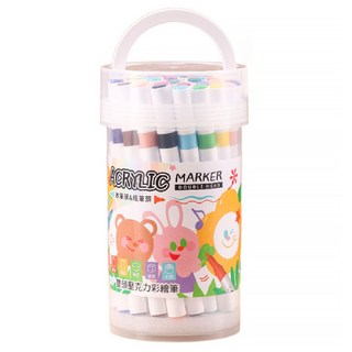 TEMPO 節奏牌 雙頭壓克力丙烯彩繪筆, 1桶, 48色