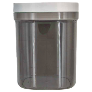 磁吸勺密封奶粉罐，800ml/1300ml/1800ml，茶色，食品級AS罐身, 灰色, 1個