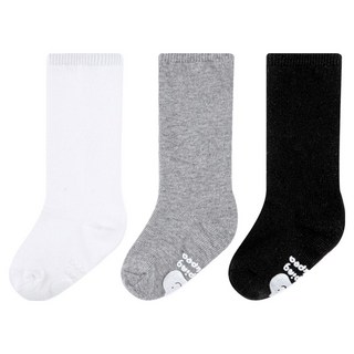 JumpingChickpea 嬰幼兒素色及膝襪3件組