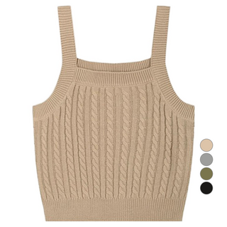 LIST 女款麻花方領針織背心 TSKVTO82580