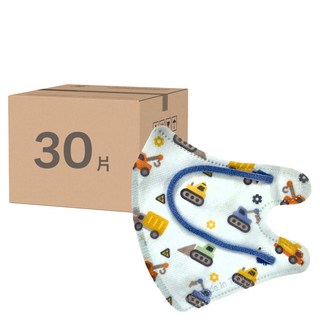 康菲 幼幼3D醫療口罩 1~3歲, 30片, 捍衛戰士 白色, 1盒