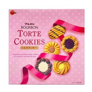 BOURBON 北日本 丹麥西點禮盒, 可可奶油風味餅乾 + 白奶油風味餅乾 + 焦糖奶油風味餅乾 + 咖啡奶油風味餅乾 + 波浪型餅乾, 1盒
