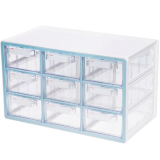 SYSMAX 桌上型多功能9格抽屜櫃, 薄荷綠色, 9格