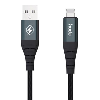 HODA 好貼 M1 USB-C-Lightning 快速傳輸線, 0.3m, 黑色, 1條