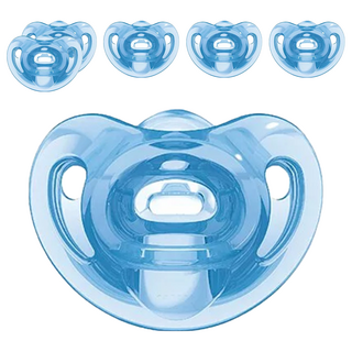 NUK SENSITIVE 超柔軟全矽膠安撫奶嘴, 6個月以上, 藍色, 6個