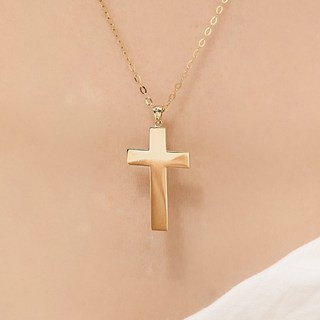 SEMI JEWELRY 女用 14K 黃金日常十字架墜飾