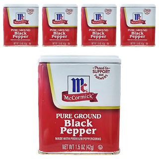McCormick Black Pepper 黑胡椒粉, 42g, 5個