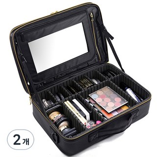 THEBOON 人造Saffiano皮革化妝箱 XL, 單一顏色, 2個