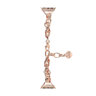 DAYA 墜心不鏽鋼鎖鍊錶帶, 玫瑰金, 1條