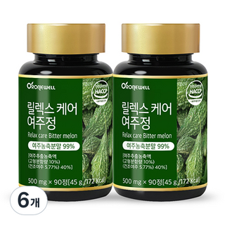 ROnIEWELL 苦瓜萃取錠, 90顆, 6罐