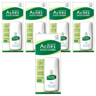 MENTHOLATUM 曼秀雷敦 Acnes 台灣公司貨 多效抗痘UV潤色隔離乳 SPF50+ PA++++, 30g, 5瓶