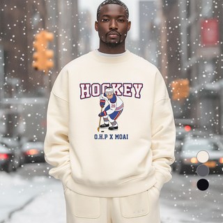 O.H.P ONE HUNDRED PERCENT 男女通用 MOAI4 曲棍球 刷毛 大學T