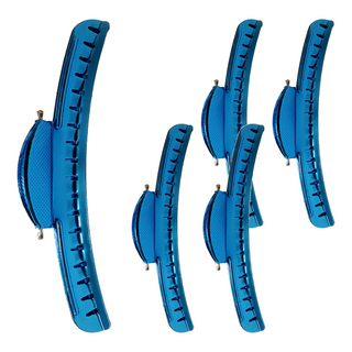 FAWEIO 髮葳鵝 月牙夾 ZK-093-6, 水藍色, 5個