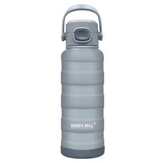 Green Bell 綠貝 316陶瓷靡顏保溫杯, 灰藍色, 1L, 1個