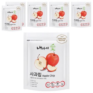 Naeiae 水果乾 蘋果 零下40度冷凍技術 無油炸無防腐劑無添加 適合幼兒抓握, 12g, 6包
