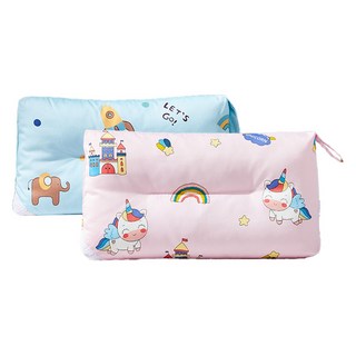 寢城之戀安撫荳荳絨兒童水洗枕，100%純棉透氣舒適，尺寸30x50公分，花色隨機出貨, 50 x 30cm, 顏色隨機