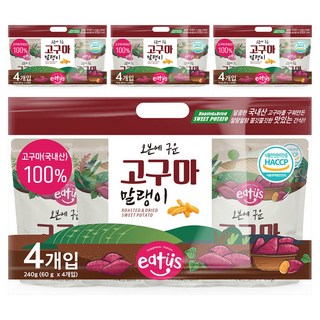 烤地瓜乾 4包, 4個, 240克