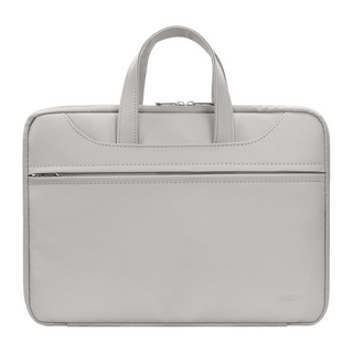 baona 包納 OMG 180°全開合/行李箱拉桿帶設計 PU皮質手提筆電包 13/13.3/14吋, 紳士灰, 1個