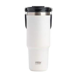 TYESO 泰碩 手提304不銹鋼水杯, 雪峰白, 1.2L, 1個
