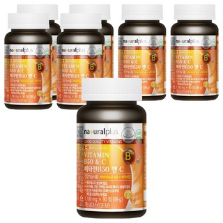 내츄럴플러스 비타민B50 앤 C, 90정, 7개