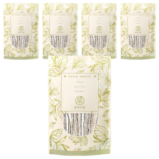 GreenMarket 菓青市集 雙層芝麻鱈魚絲 濃郁芝麻夾心 鹹甜交織 獨立包裝方便攜帶, 5包, 200g