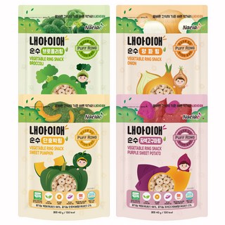 Naeiae 蔬菜米圈圈組, 南瓜 + 紫薯 + 洋蔥 + 花椰菜, 160g, 1組