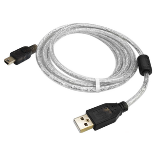 i-gota 愛購它 A公-mini5公 USB 2.0專業級高速傳輸線 480Mbps 鍍金接頭 抗干擾磁環, 5m, 1個