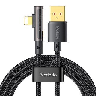 Mcdodo 麥多多 Lightning iPhone L型 透鏡 充電線 3A大電流 鍍金接頭, 1.8m, CA3511, 1條