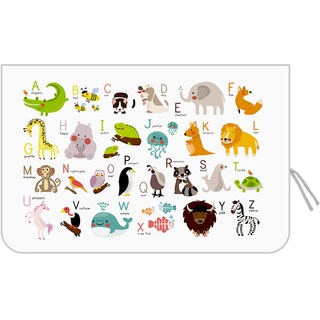 Banybany 印花汽車遮陽罩+綁繩 隨機出貨, 1組, 21 英文字母動物(遮光款)+繩子(隨機出貨)