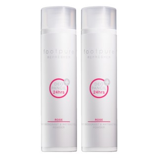 FOOTPURE 第三代鞋蜜粉 玫瑰香氛 穿鞋不穿襪, 100ml, 2瓶